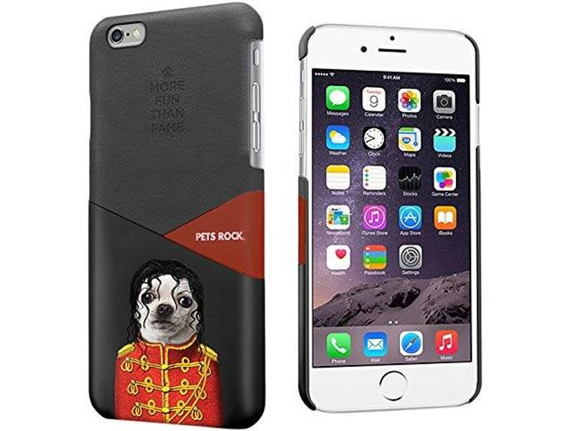 Carcasa iPhone 6, 6s PETS ROCK Michael Jackson Negro