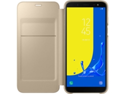 Funda SAMSUNG Galaxy J6 Flip Wallet Dorado