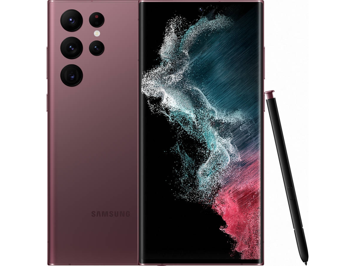 Smartphone SAMSUNG Galaxy S22 Ultra 5G (6.8'' - 12 GB - 512 GB - Burgundy)