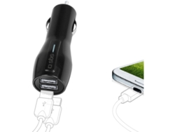 Cargador SBS coche 2USB 3.100Ma Negro