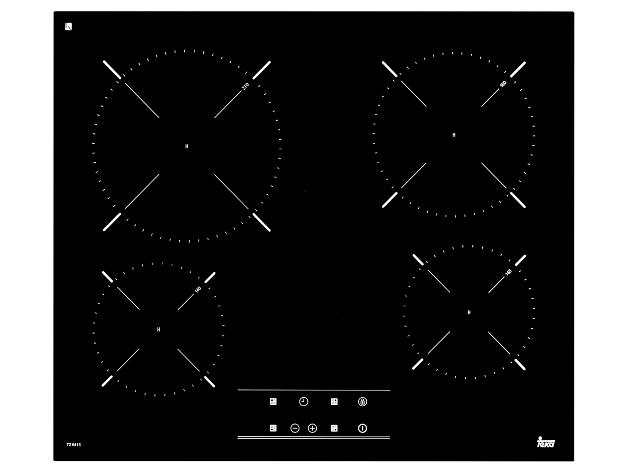 Placa Flex de Vitrocerámica TEKA TZ 6415 (Eléctrica - 60 cm - Negro)