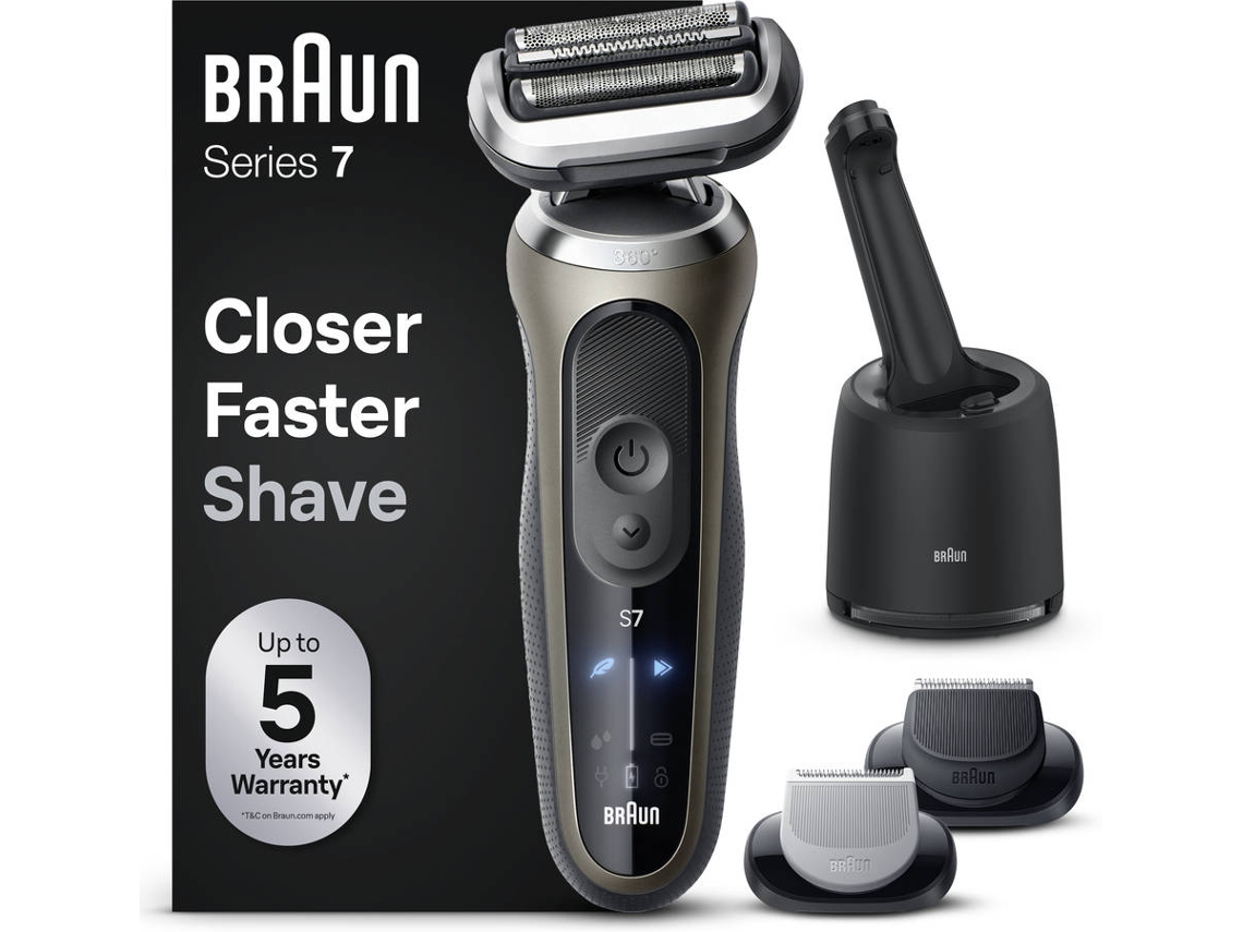 Máquina de Afeitar Eléctrica BRAUN Series 7 72-C7650CC (Dorado)