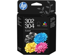 Pack de 2 cartuchos HP 302 + 304 tricolor y negro