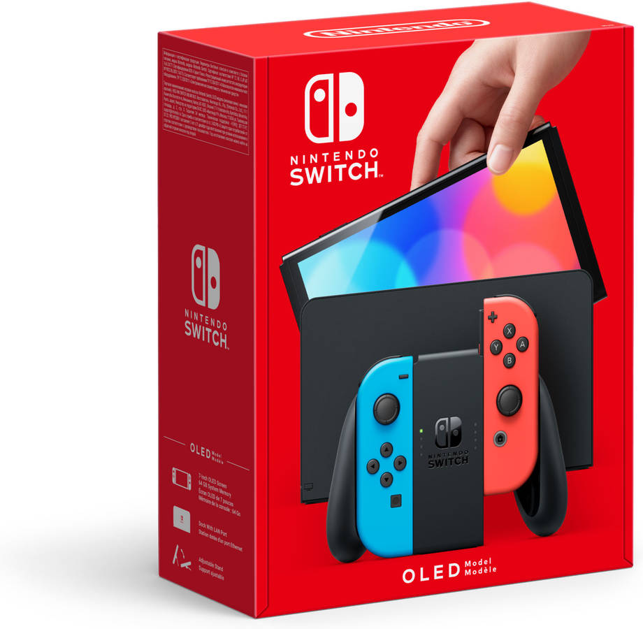 Consola Nintendo Switch Modelo OLED (64 GB - Azul y Rojo Neón)