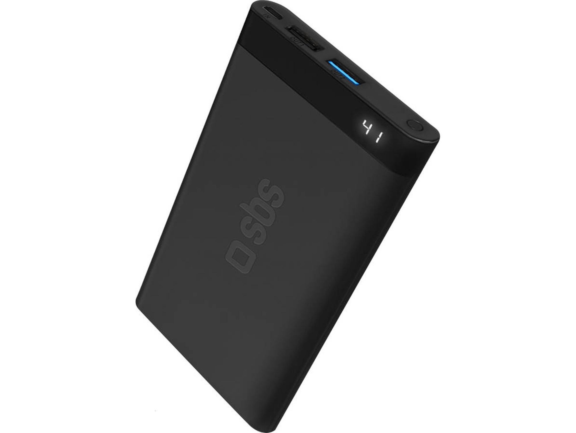 Powerbank SBS Slim (6000 mAh - 2 USB - MicroUSB - Negro)