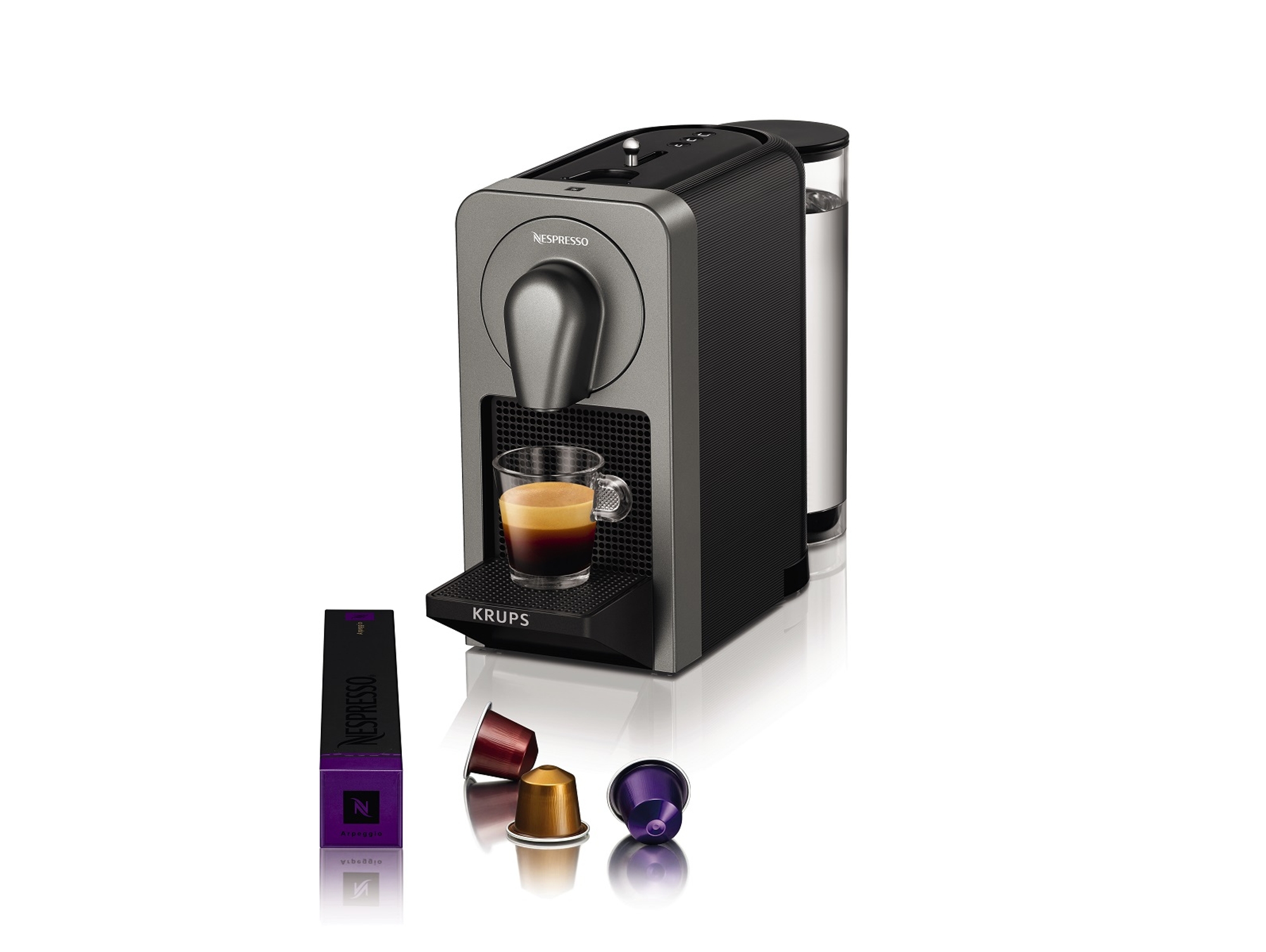 Cafetera de Cápsulas KRUPS Nespresso Prodigio XN410TP0  Gris
