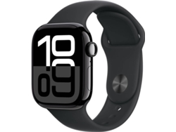 APPLE Watch Series 10 GPS 42 mm Aluminio Negro Azabache con Correa Deportiva Negro (Talla: S/M)