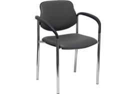 Silla Operativa PYC Villalgordo Gris (Brazos Ajustables - Similpiel)