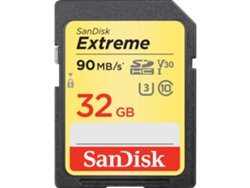 Tarjeta SD SANDISK Extreme 32GB 90MB/S V30 — SDHC | 32 GB