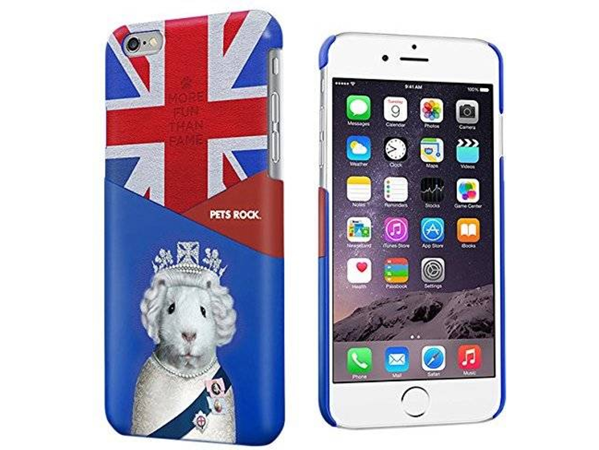 Carcasa iPhone 6, 6s PETS ROCK The Queen Multicolor