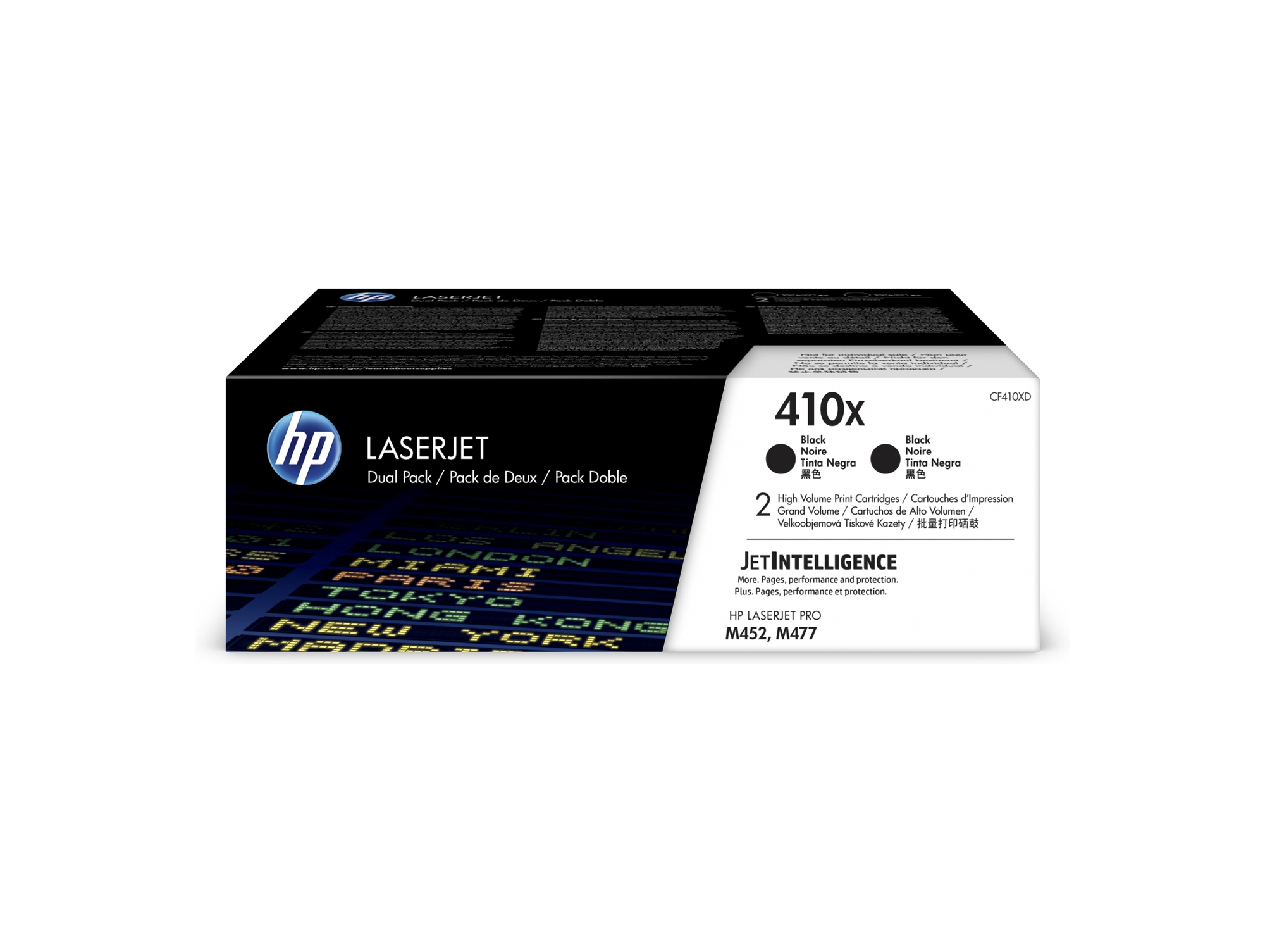 Paquete de 2 cartuchos de tóner negro Originales HP LaserJet 410X