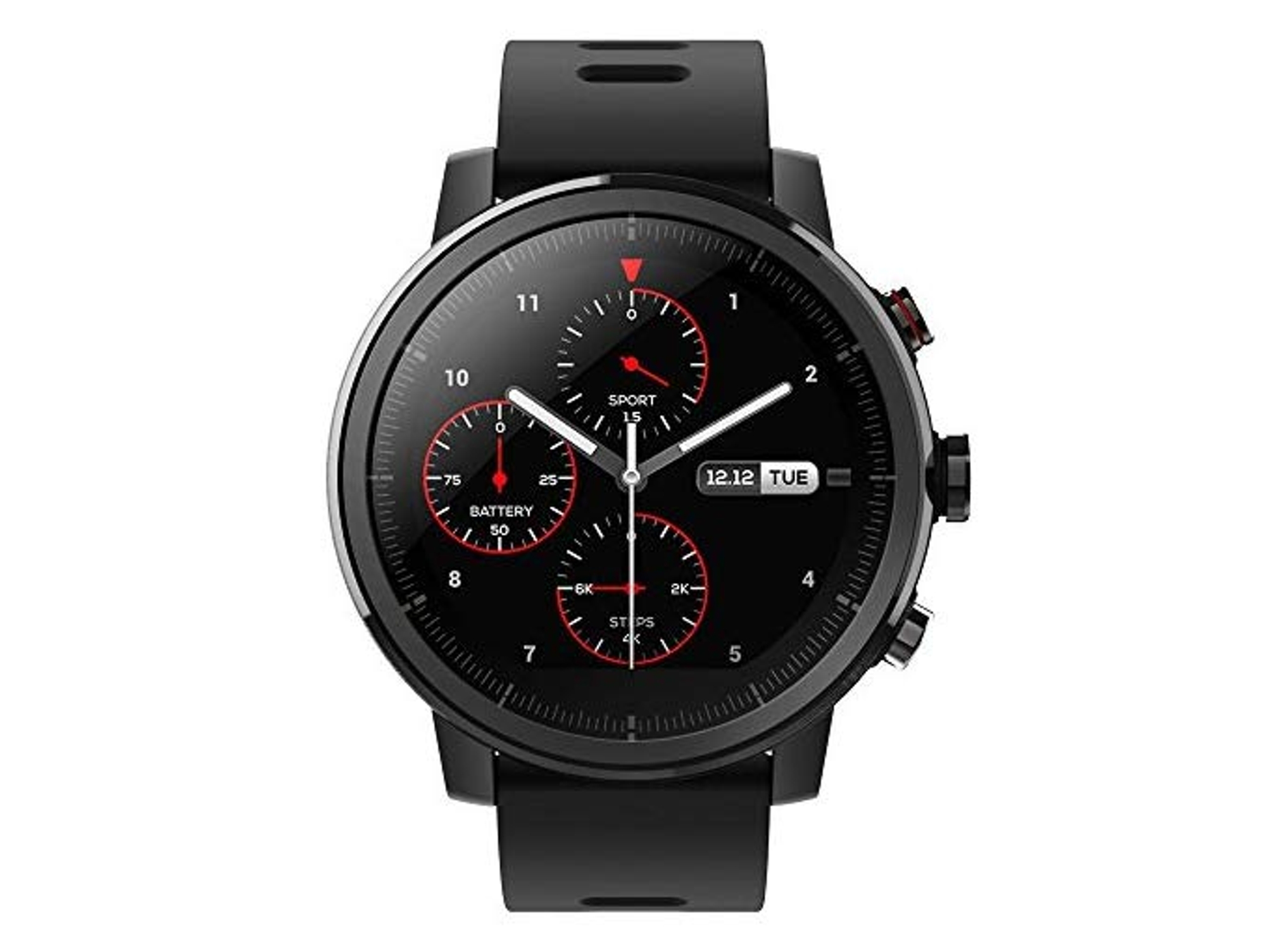 Reloj deportivo AMAZFIT 2 Stratos (Bluetooth - 5 días de autonomía - Pantalla táctil - Negro)