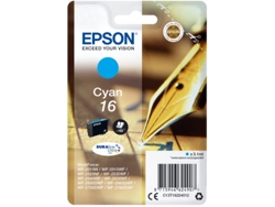 Cartucho de tinta original EPSON 16, Bolígrafo y crucigrama 3,1 ml, Cian, C13T16224012, T1622
