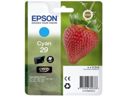 Cartucho de tinta original EPSON, 29, Fresa 3,2 ml, Cian, Estándar, C13T29824012, T2982