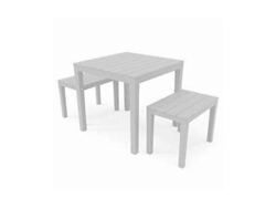 Conjunto de Jardín IPAE-PROGARDEN Papua con 2 Bancos y 1 Mesa (Resina - 138x78x72 cm)