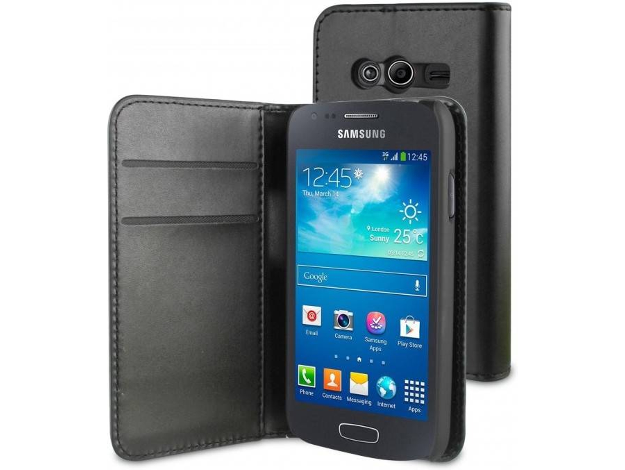 Funda Samsung Galaxy Ace 4 MUVIT Wallet Negro