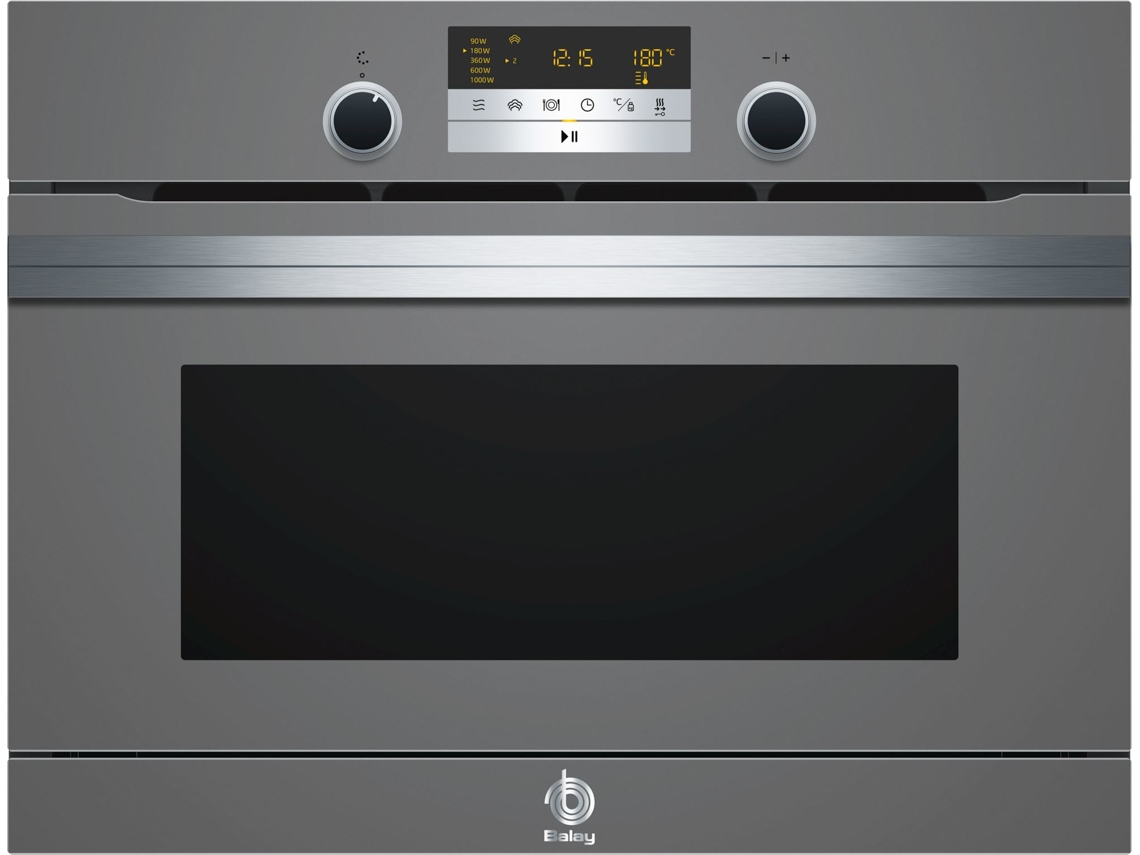 Horno a Vapor y Microondas BALAY 3CH5656A0 (36 L - 59.4 cm - Gris)