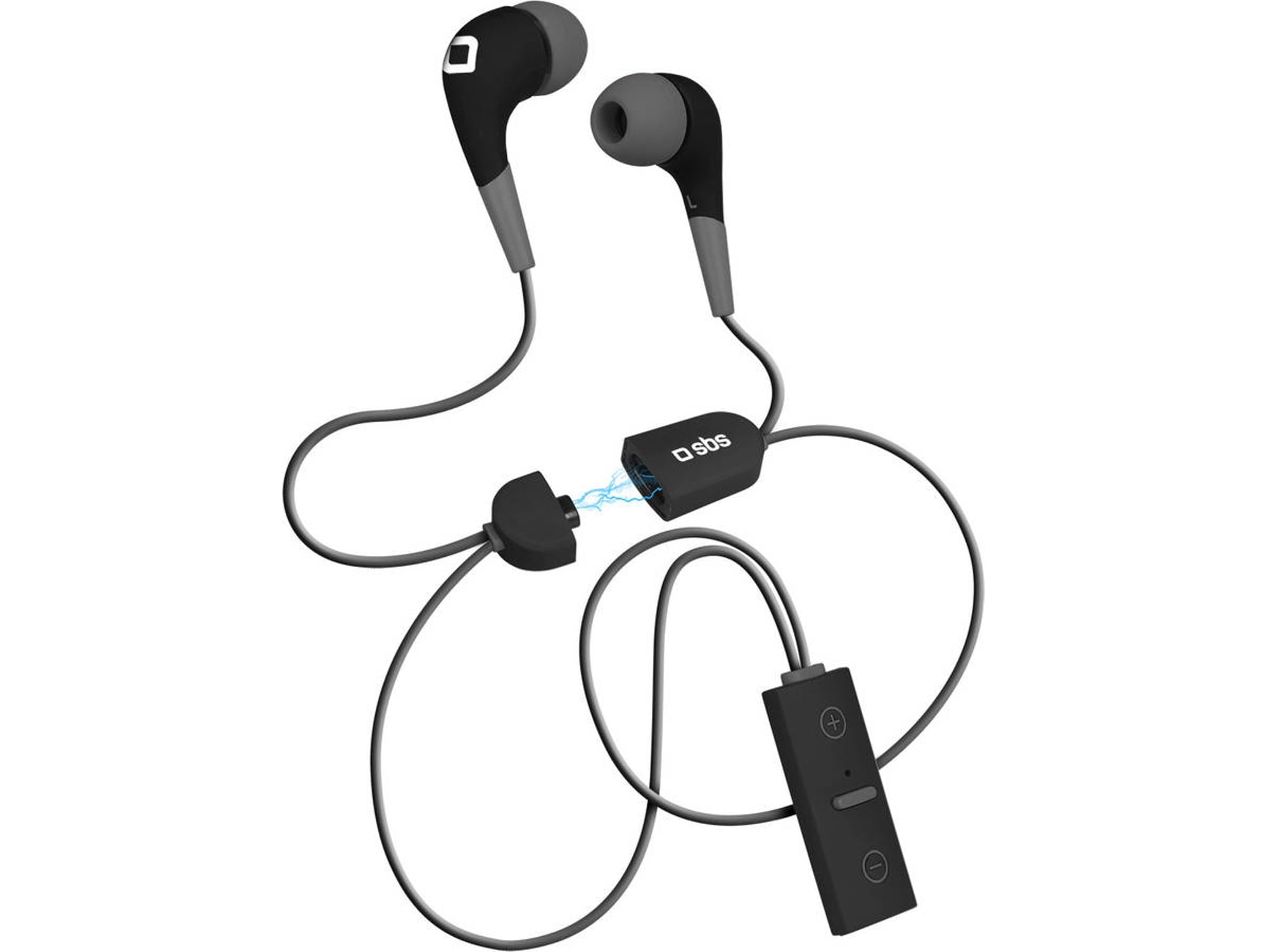 Auriculares Bluetooth SBS Magnetic Bluet (In Ear - Negro)
