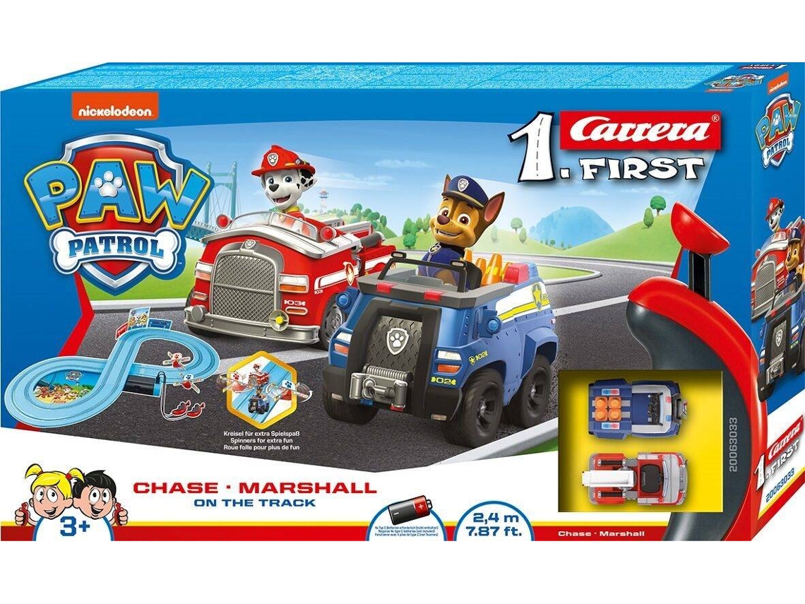 Pista CARRERA-TOYS Paw Patrol On The Track (Chase + Marshall)