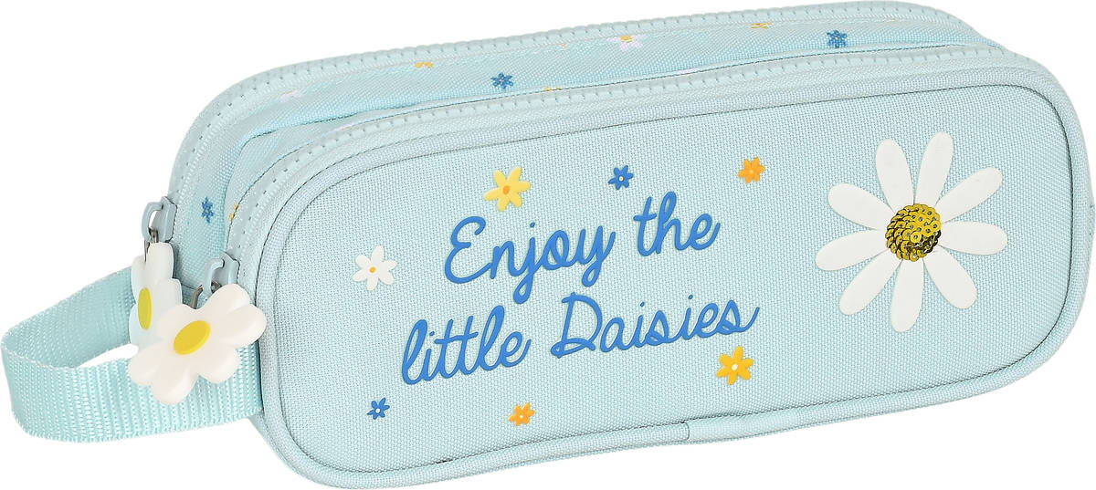 Estuche BLACKFIT8 Daisies (21 x 8 x 2 - Azul)