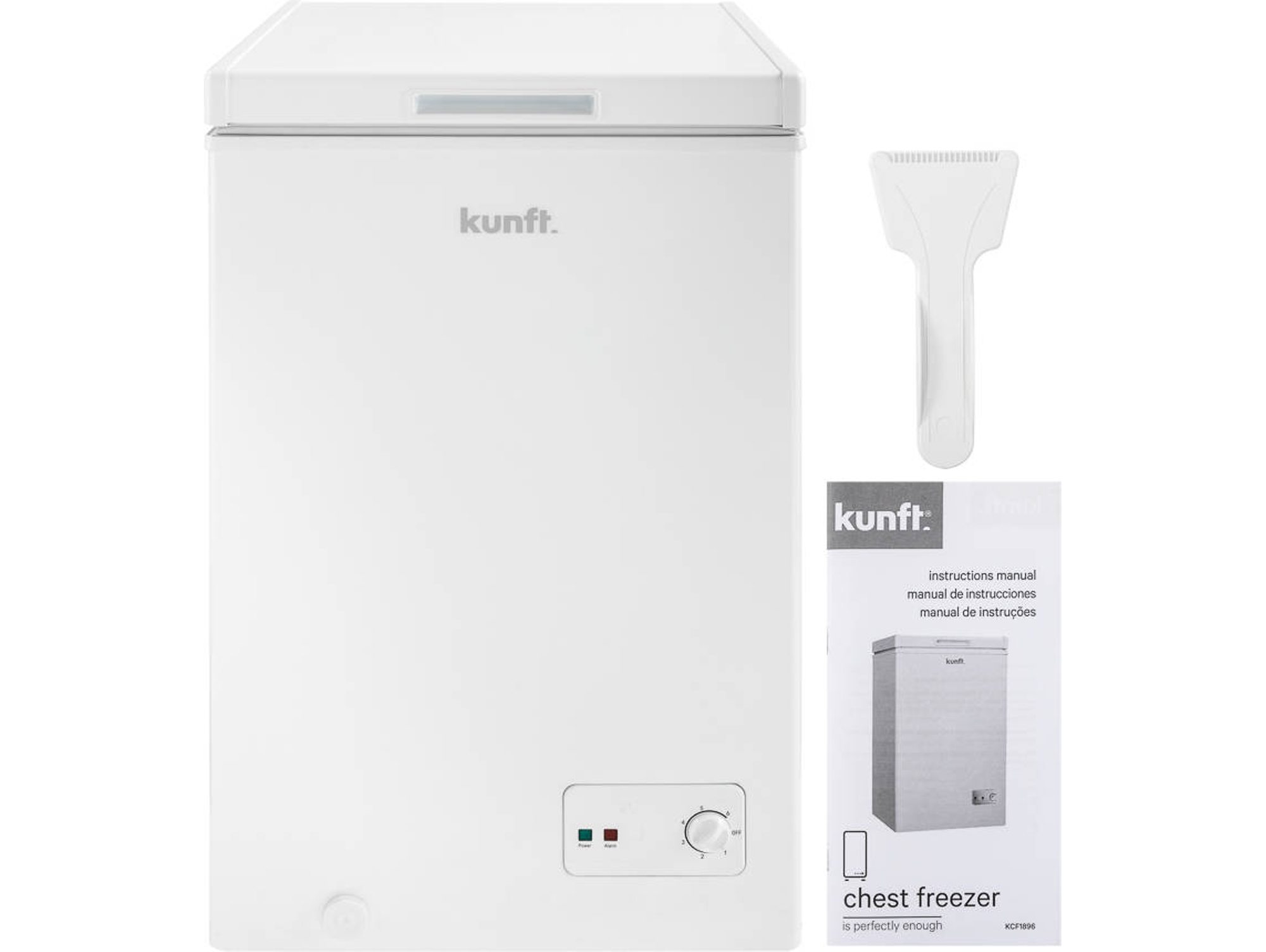 Congelador Horizontal KUNFT KCF1896 (Estático - 49.9 cm - 60 L - Blanco)