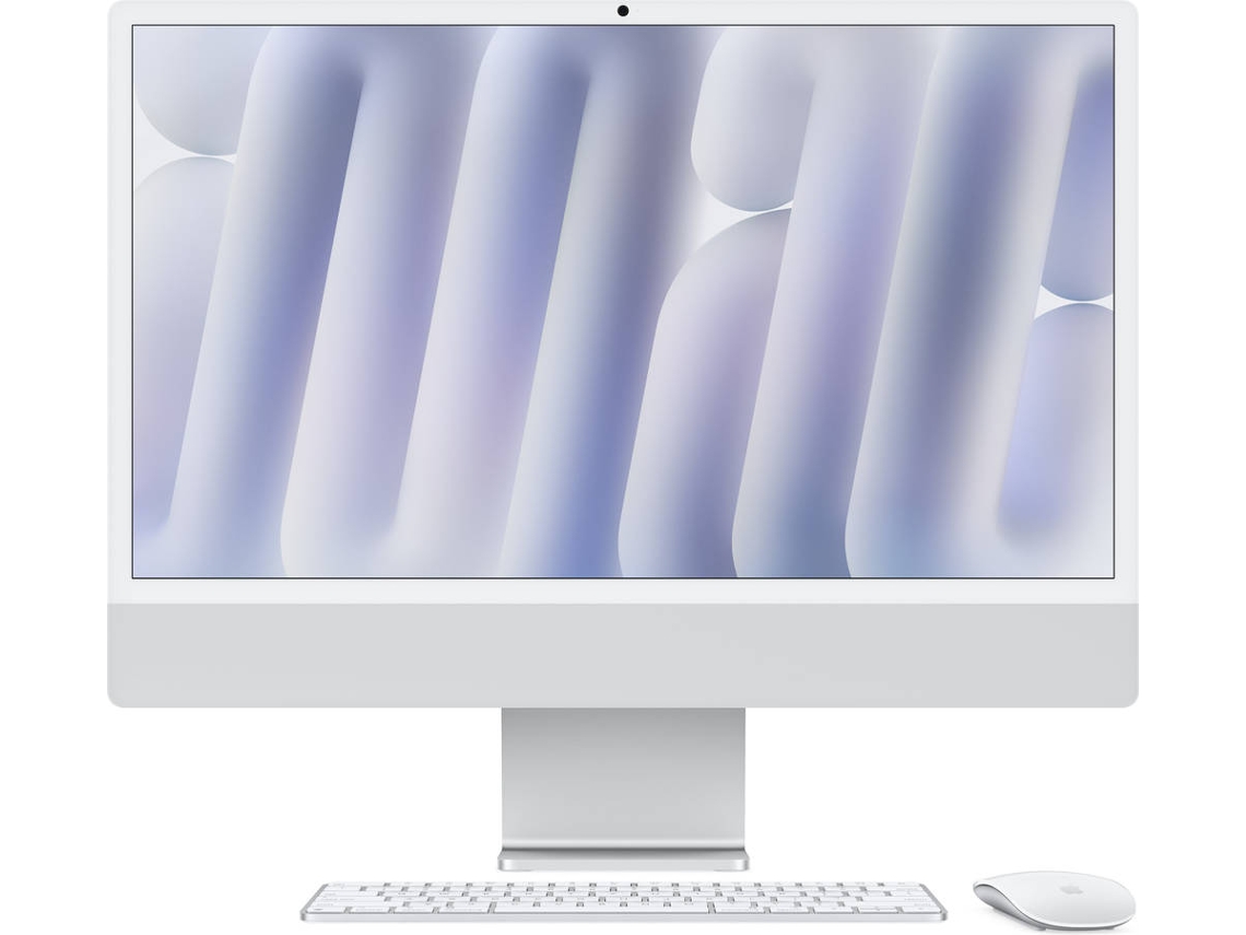 iMac APPLE Plateado (24'' - Apple M4 8-Core - RAM: 16 GB - 256 GB - GPU 8-Core)