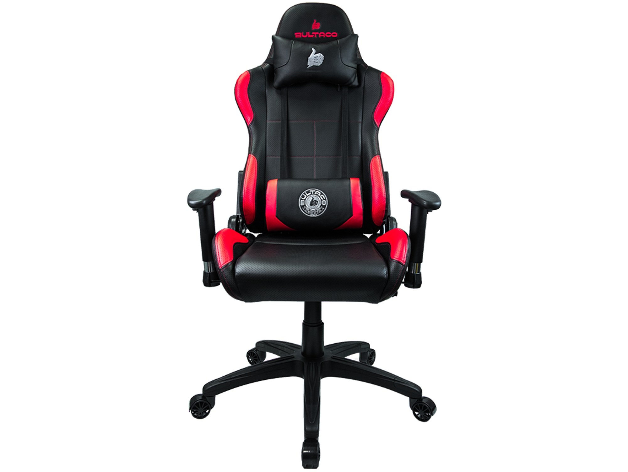 Silla Gaming BULTACO Division (Hasta 150 kg - Elevador a Gas Clase 4 - Negro y Rojo)