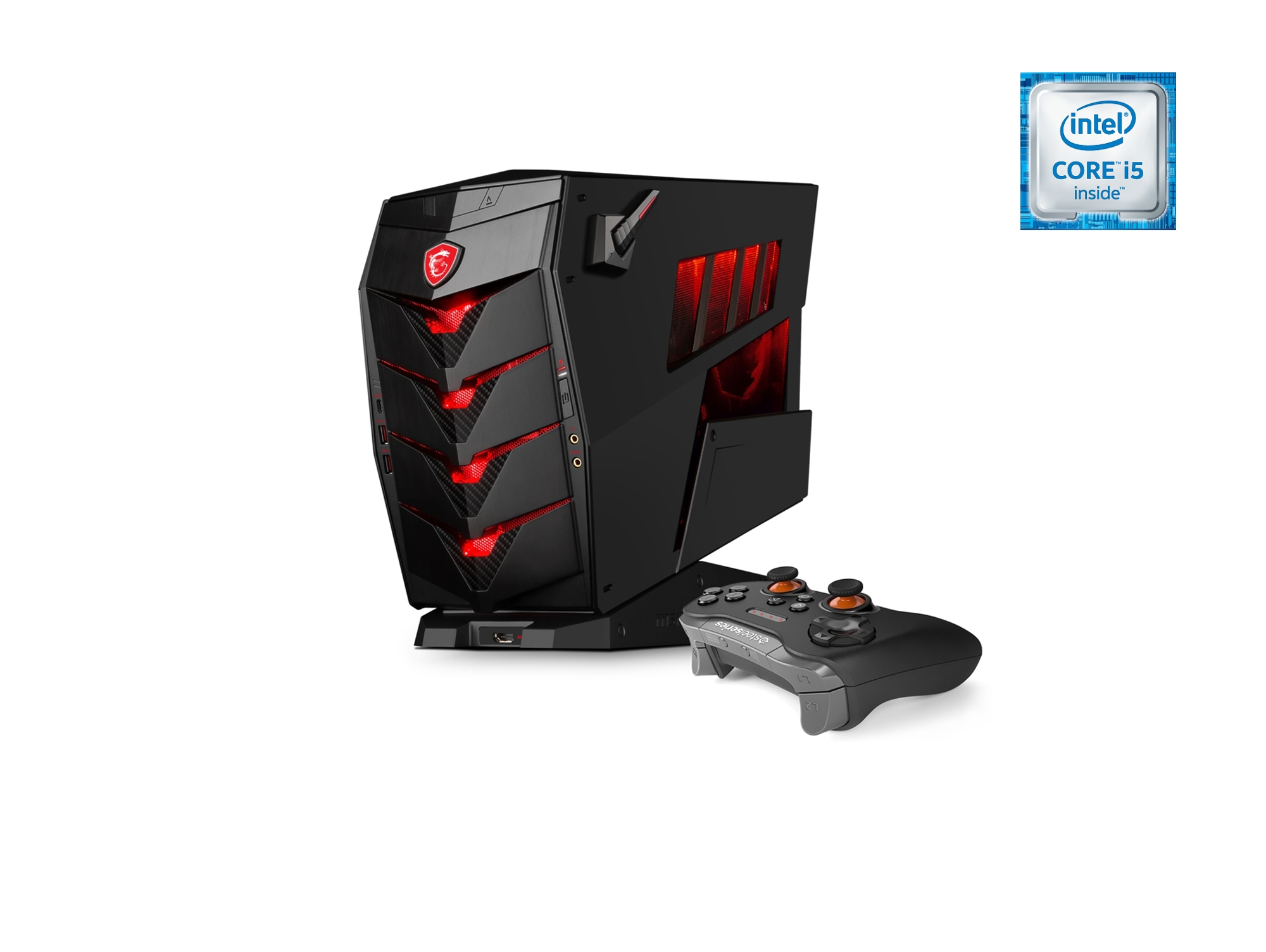Desktop + Mando Straus XL Gaming MSI Aegis 3 7RB-045EU (Intel Core i5-7400 - NVIDIA GeForce GTX 1050 Ti - RAM: 8 GB - 1 TB HDD)