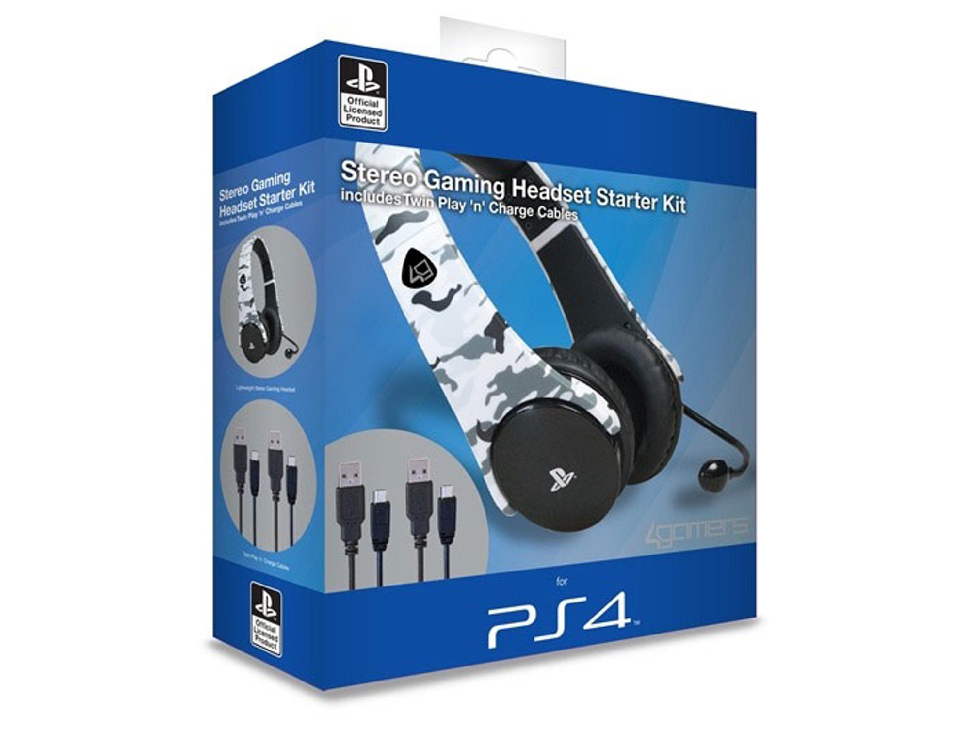 Auriculares Gaming 4GAMERS Starter Kit Arctic  (PS4 - Camouflage)