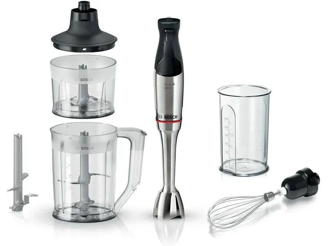 Batidora de Mano con Accesorios BOSCH MSM6M852 Serie 6 ErgoMaster (1200 W – Acero inoxidable)