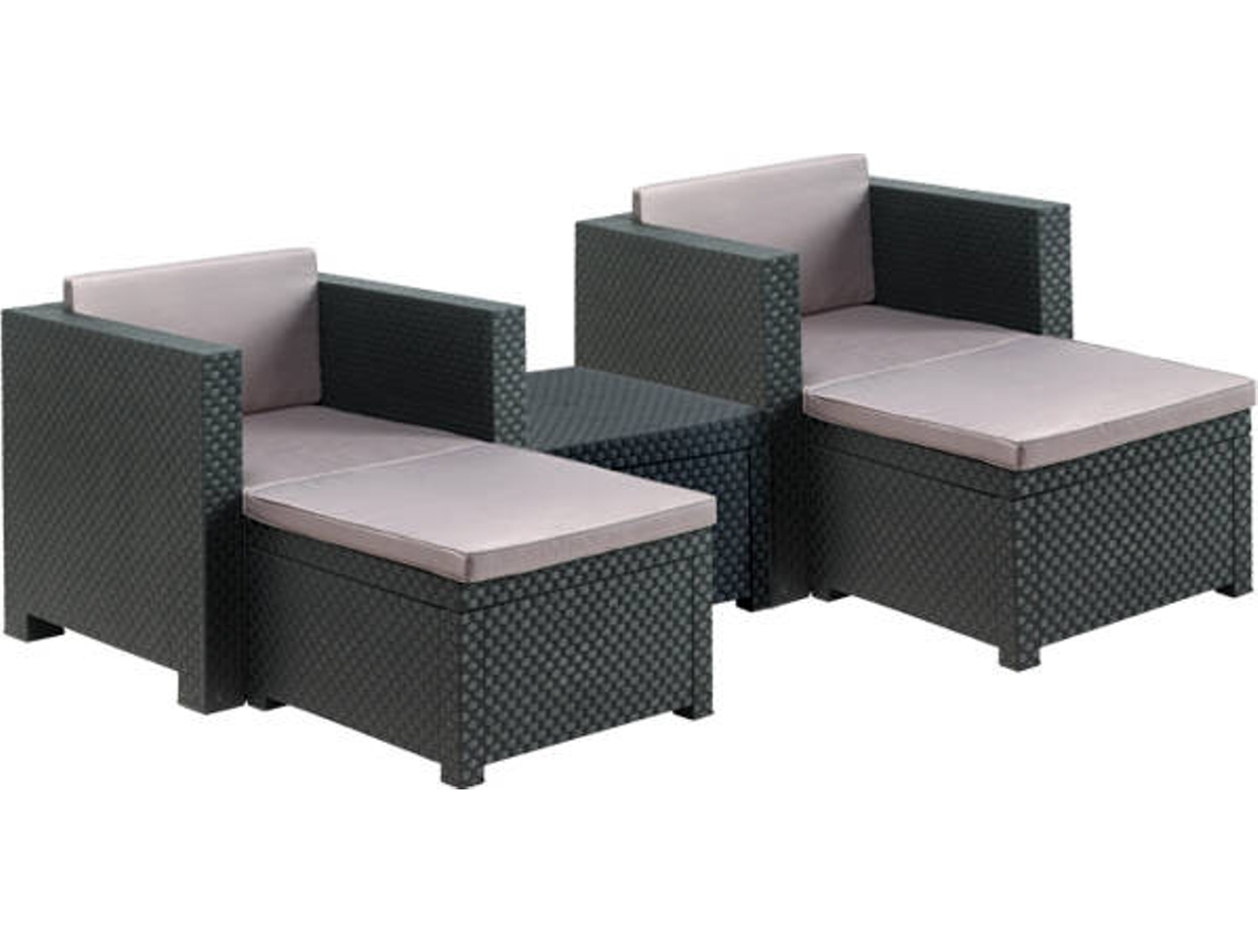 Conjunto de Jardín SHAF Sira (Antracita - Resina)