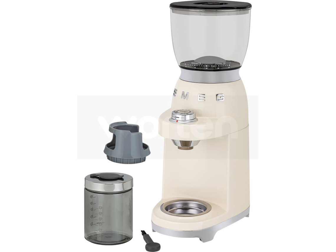 Molinillo de Café SMEG CGF01CREU (Capacidad 130 g - 150 W - Creme)