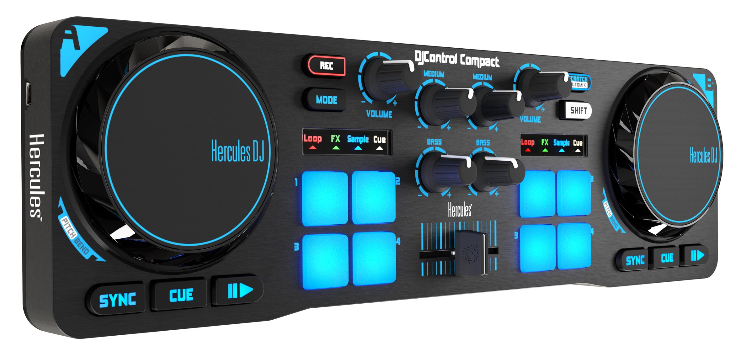 Controlador DJ HERCULES Control Compact (Canales:  -  - USB)