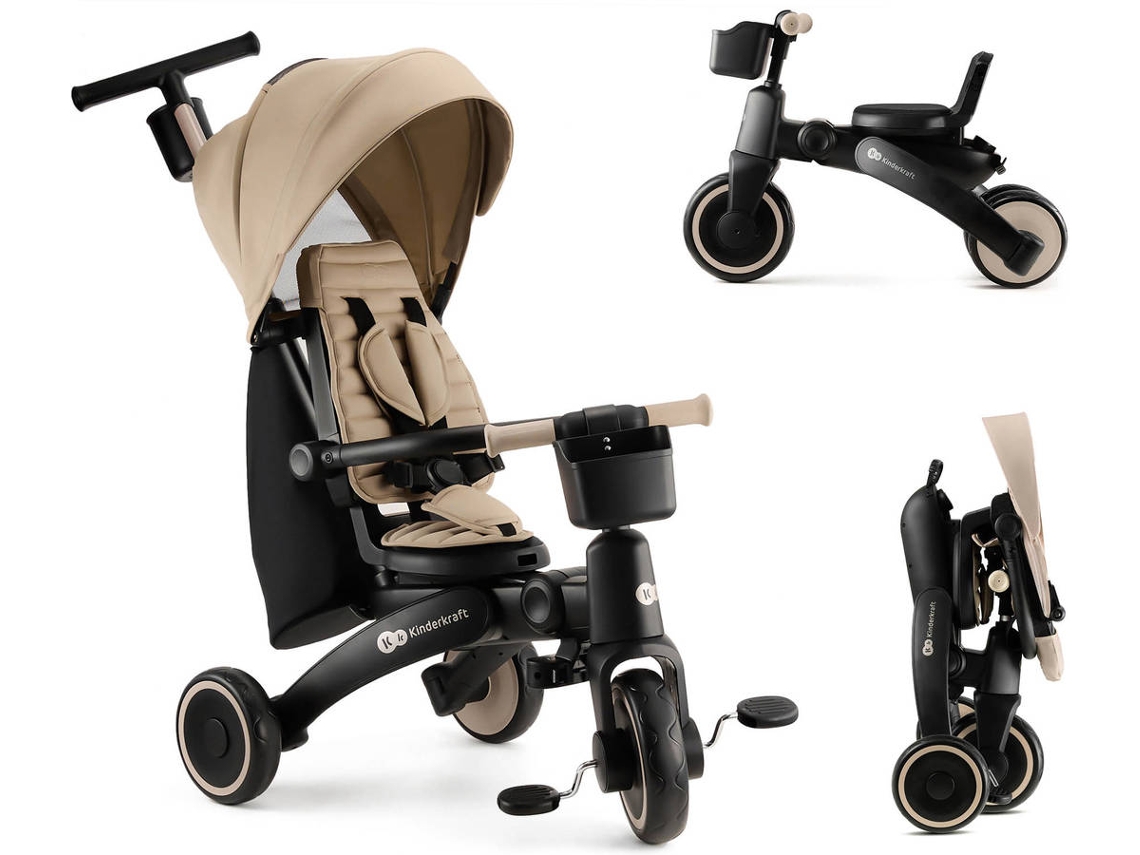 Triciclo 5 en 1 KINDERKRAFT Jazz 2 (Beige)