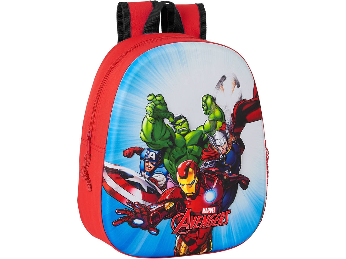 Mochila AVENGERS 3D (27 x 32 x 4 - Rojo)