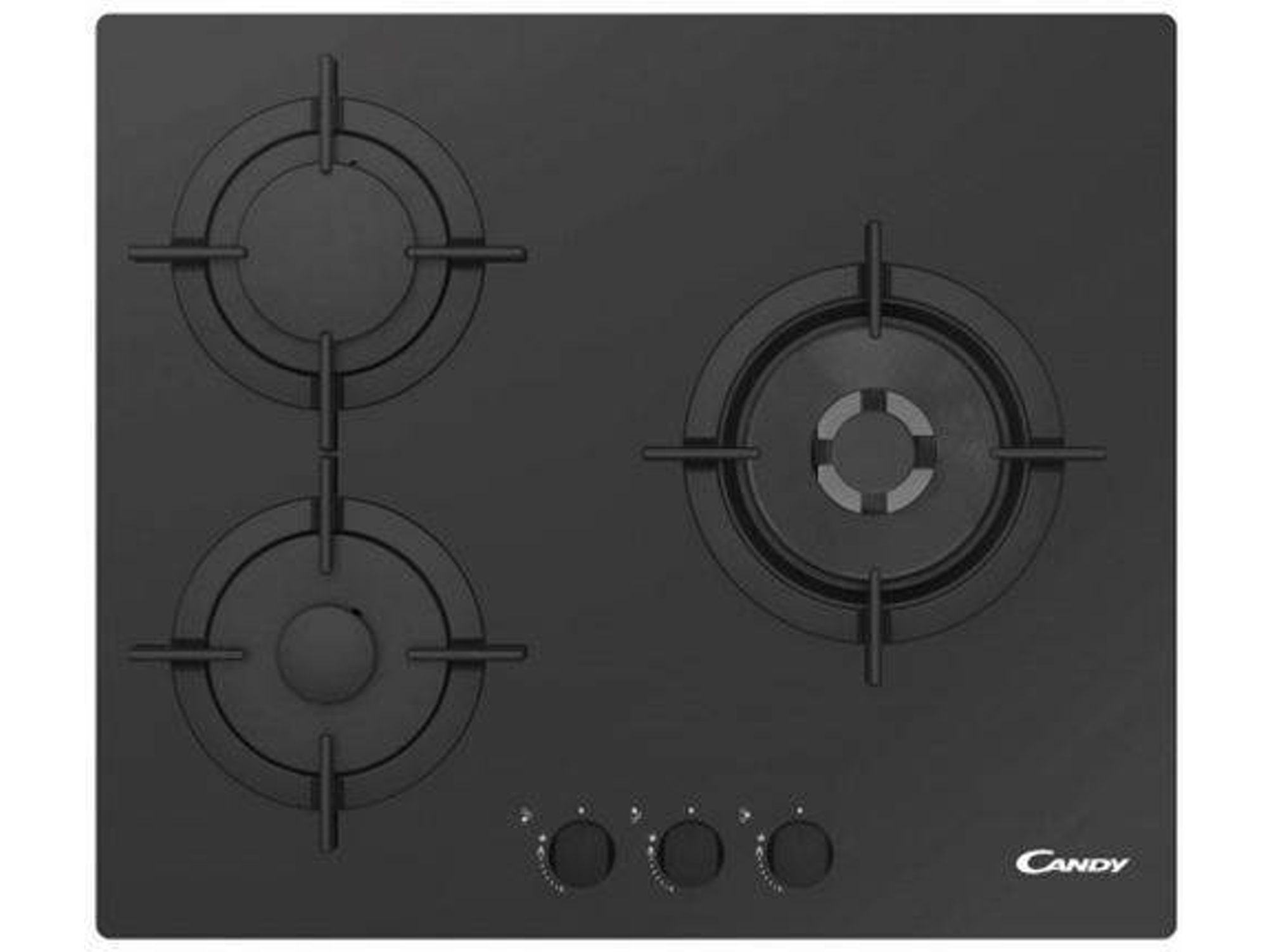 Placa de Gas CANDY CVG 63 SWPN (Gas Natural - 59.5 cm - Negro)