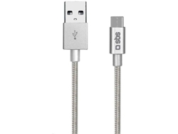 Cable SBS Metal (USB - USB-C - 1.5 m - Plateado)