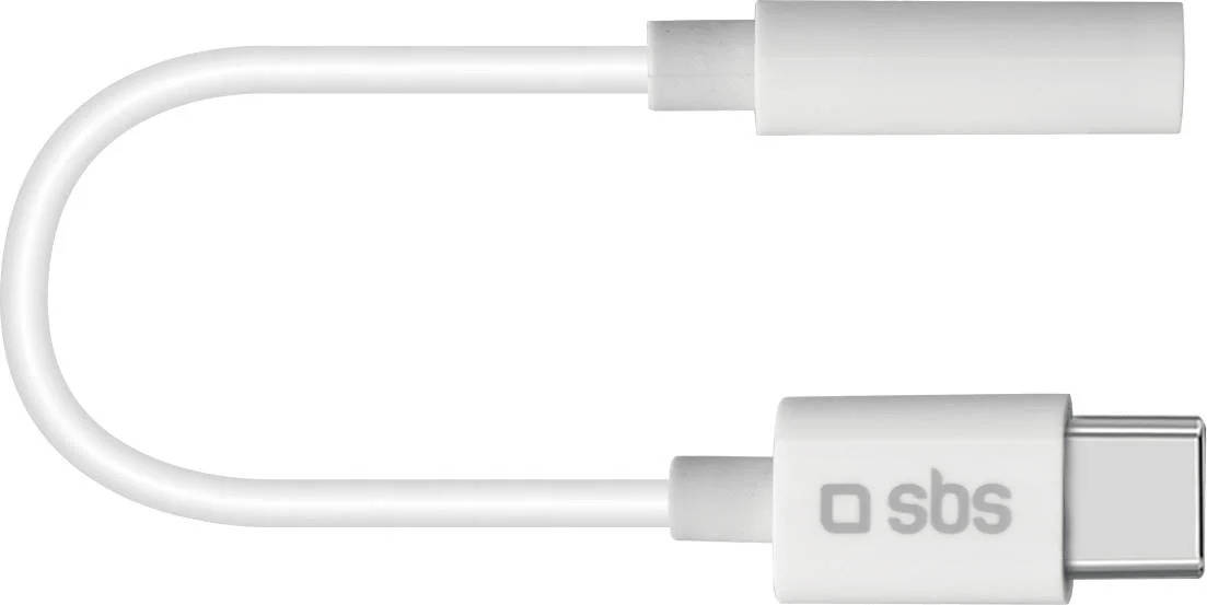 Adaptador Audio Type C - Jack 3.5 SBS Blanco