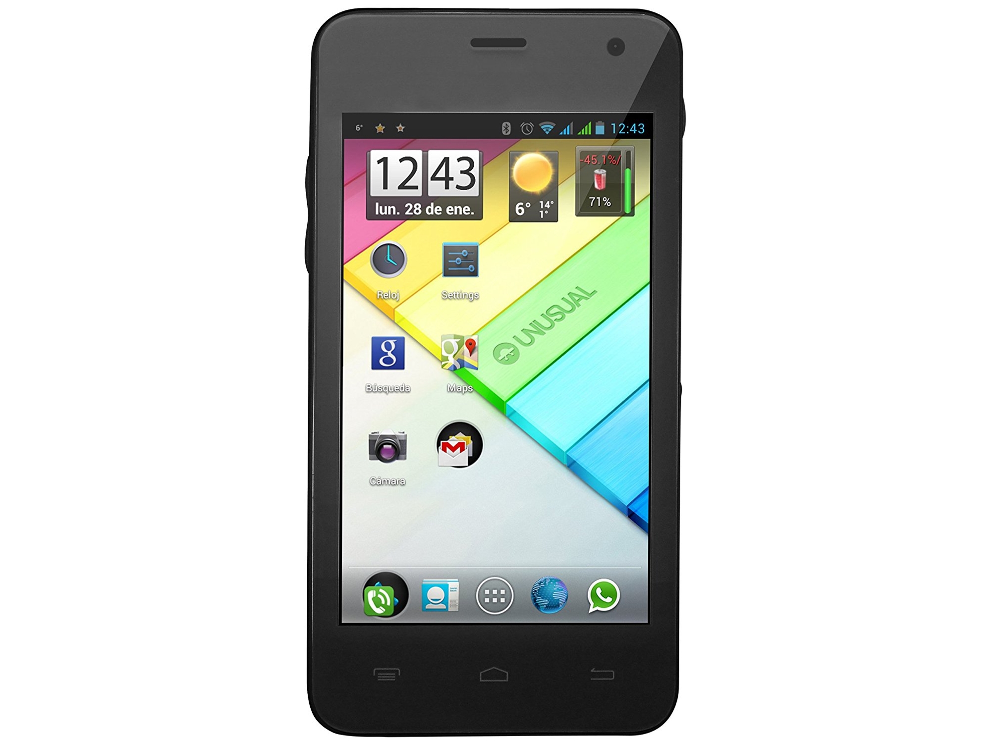 Smartphone UNUSUAL U40Y (4'' - 512 MB - 4 GB - Negro)