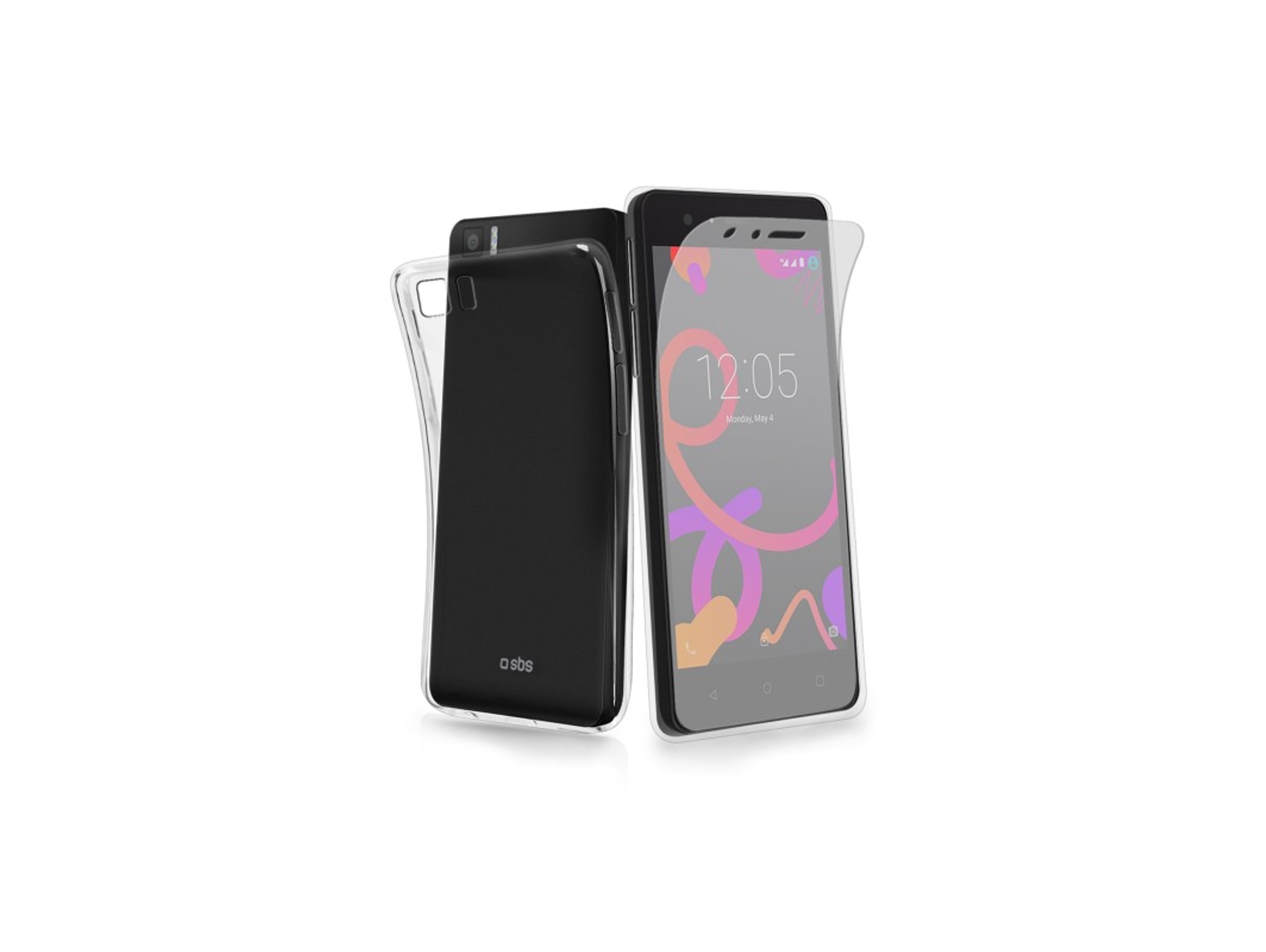 Carcasa y protector de pantalla SBS Aero BQ Aquaris M5 transparente