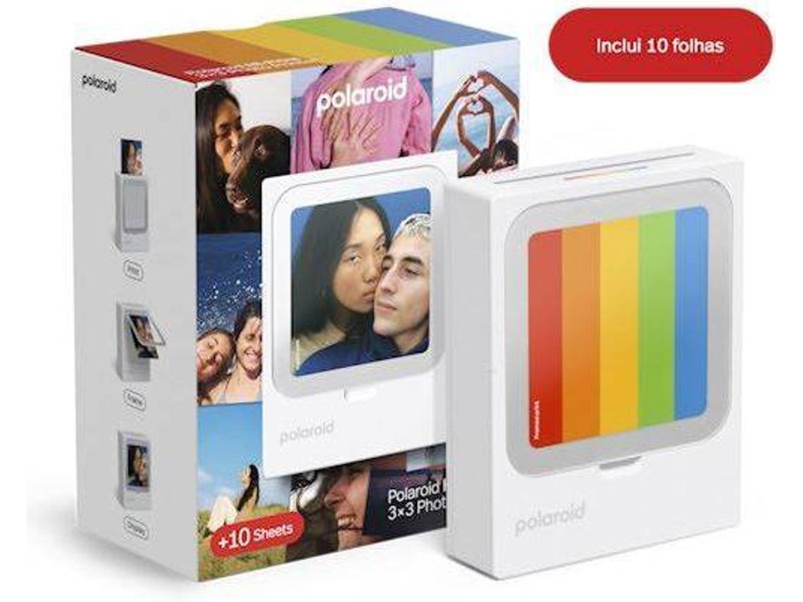 Impresora POLAROID Hiprint 3X3 + 10 Fotos (Bluetooth y USB-C)