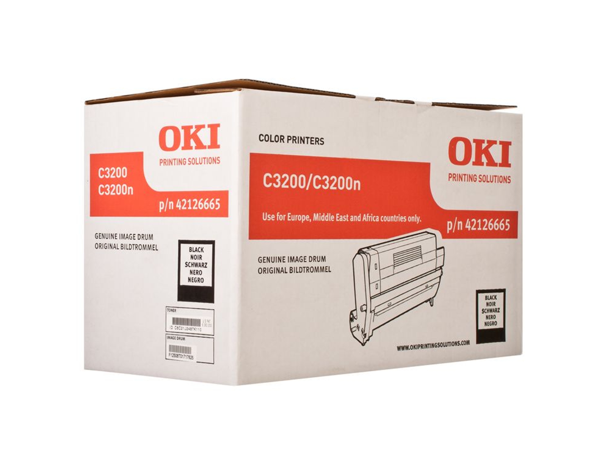 Tambor OKI  42126665 14000 Pág Negro  para C3200, 3200 Design, 3200n