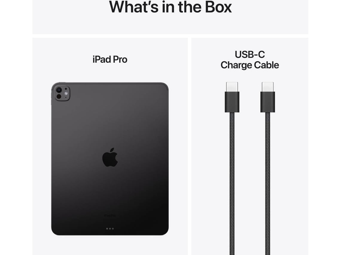 iPad Pro APPLE (13'' - 256 GB - Wi-Fi - Negro Espacial - Vidrio
