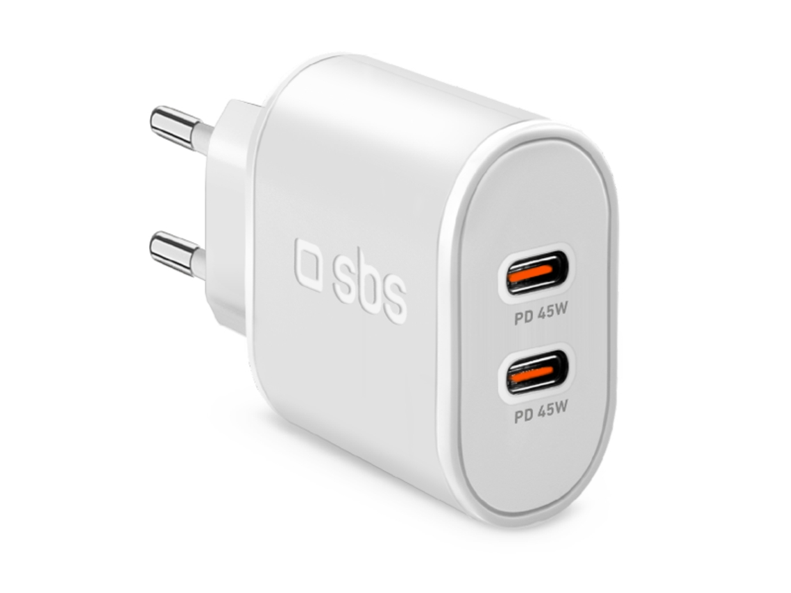 Cargador de viaje SBS PD 45W 2x Usb-C