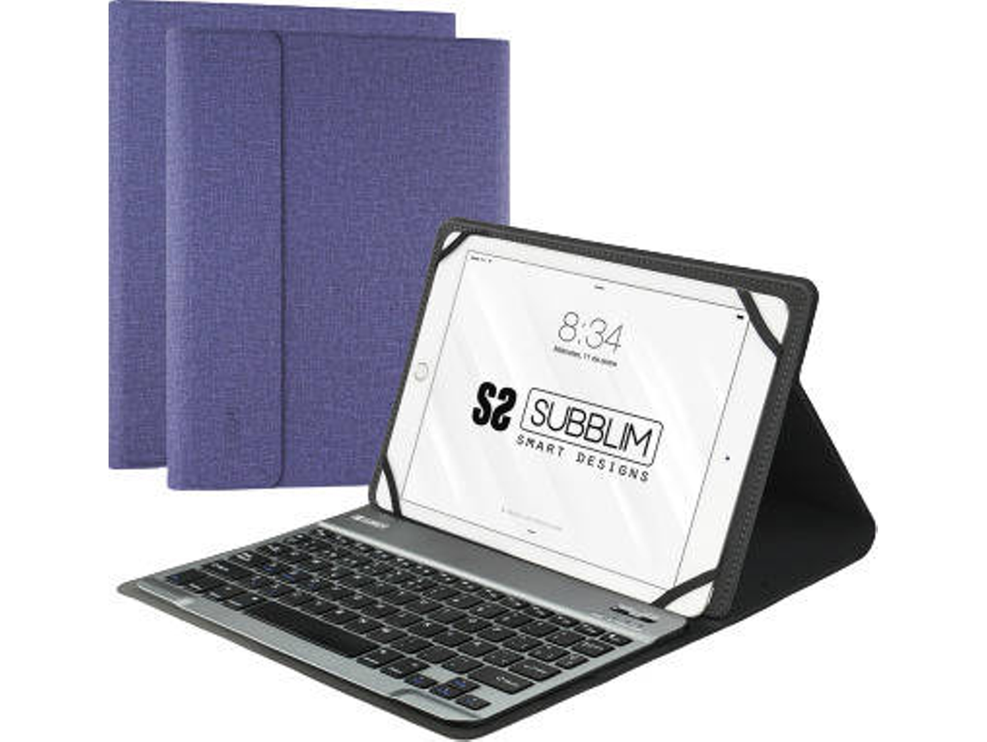 Funda Teclado Universal 10.1'' SUBBLIM Pro Bluetooth Morado