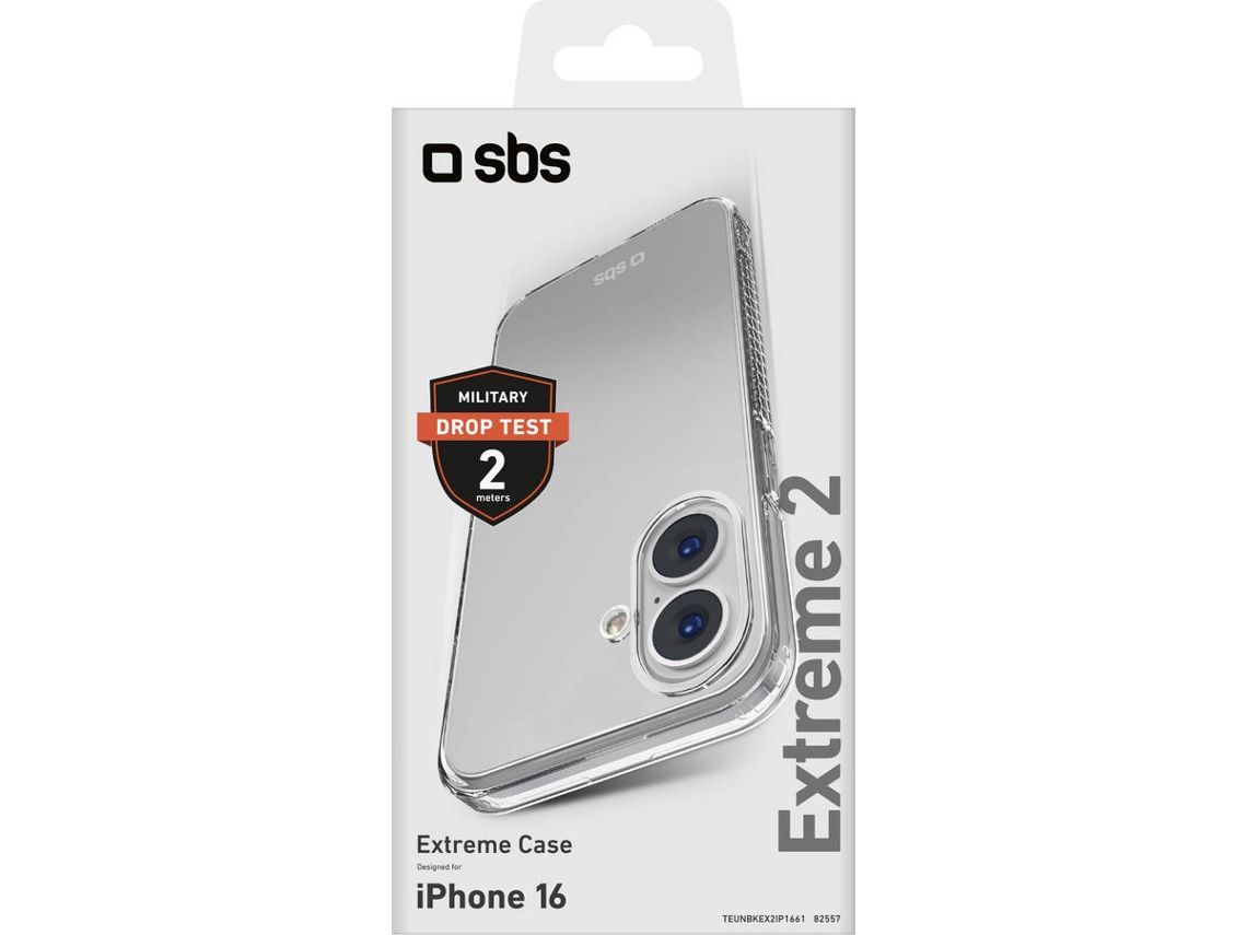 Funda SBS Extreme 2 iPhone 16 (Transparente)