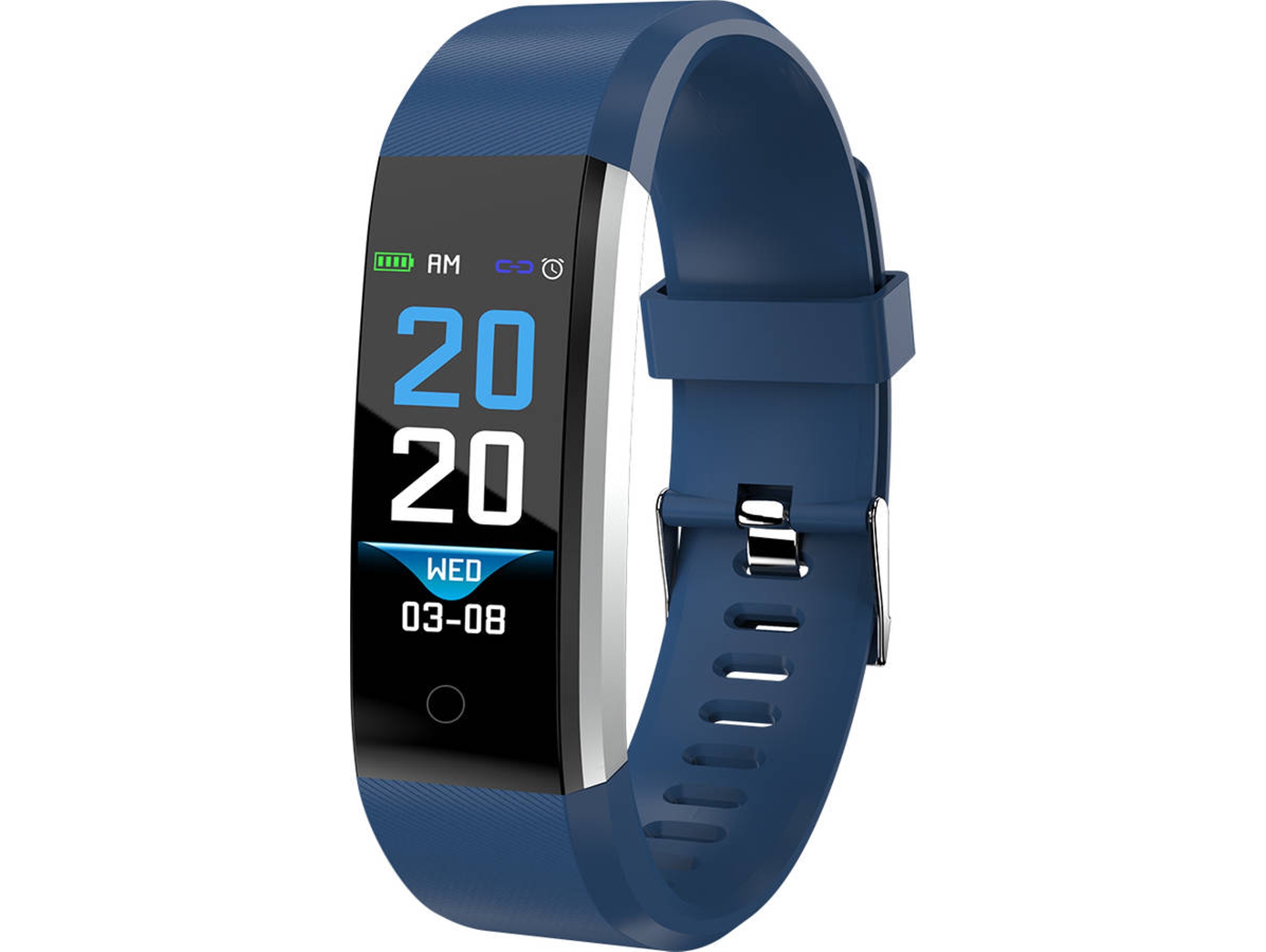 Pulsera de actividad DENVER BFH-16 (Bluetooth - Hasta 7 días de autonomía - Resistente al agua - Azul)