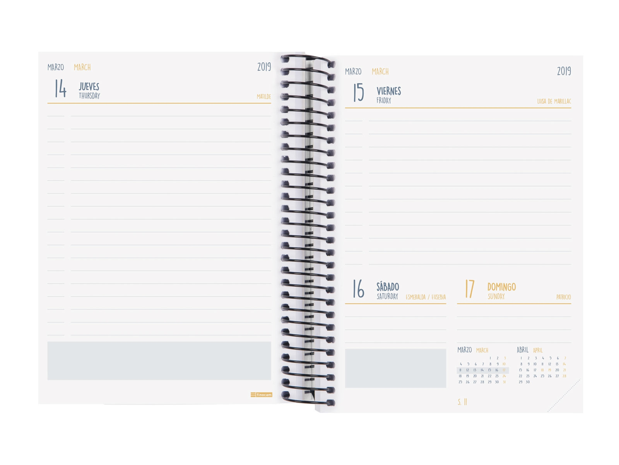 Agenda FINOCAM Flamingo Jungle 2018/2019 (16.4 x 13.8 x 1.8 cm - Vista: Diária)