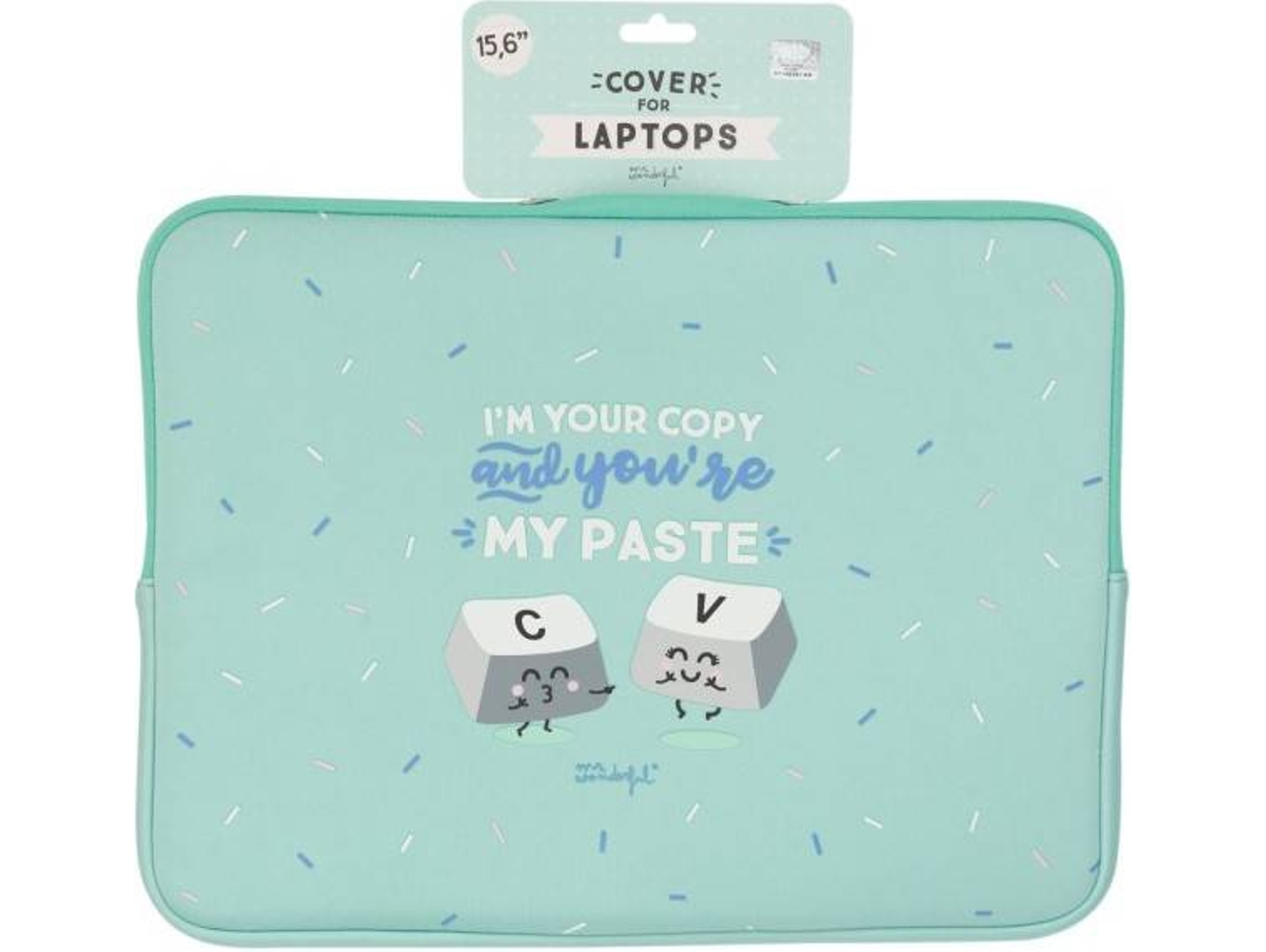 Sleeve MR. WONDERFUL I'm your copy and you're my paste (Portátiles - 15.6'' - Verde)