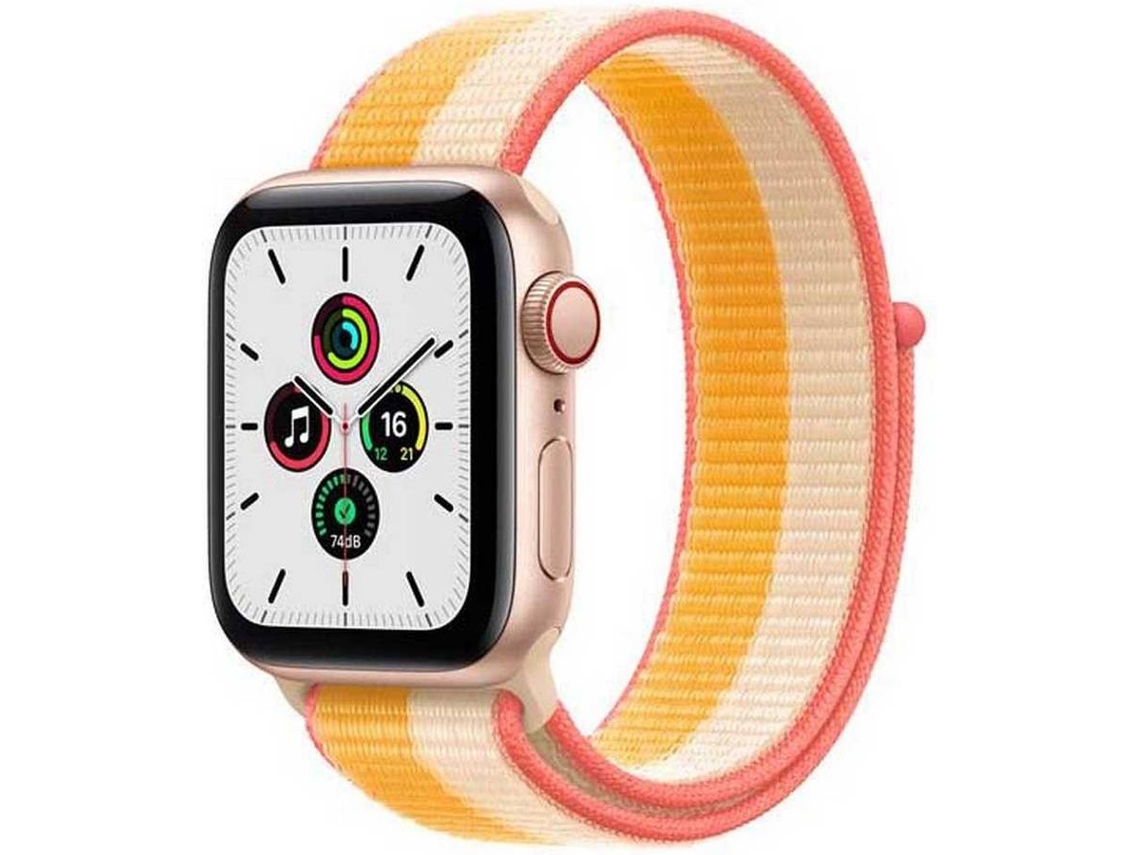 APPLE Watch SE GPS+Cellular 40 mm Oro con Correa Loop Deportiva Maíz/Blanco